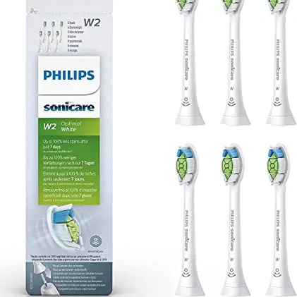 Philips Sonicare W2 Optimal White Schallzahnbürstenköpfe - 6er-Pack Schwarz