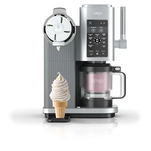 Ninja CREAMi Scoop & Swirl Eismaschine mit 2 Behältern, 13 Funktionen, Platinsilber