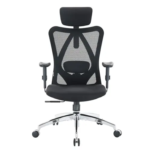 SIHOO Ergonomischer Bürostuhl mit Kopfstütze und verstellbarer Lordosenstütze