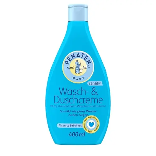 Penaten Baby Wasch- und Duschcreme, mild & ohne Parabene, perfekt für Neugeborene, 400ml
