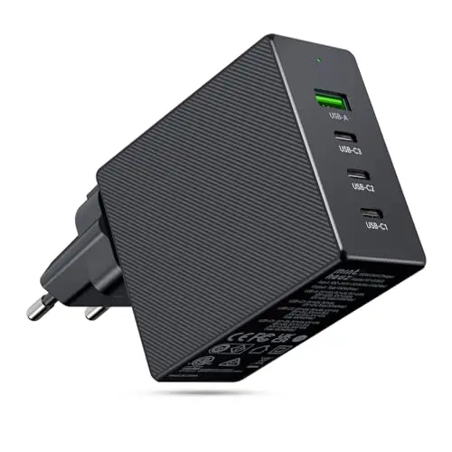 Minthouz 130W USB-C Netzadapter, kompakt, schwarz, für Laptops, iPad, iPhone, Steam Deck und mehr