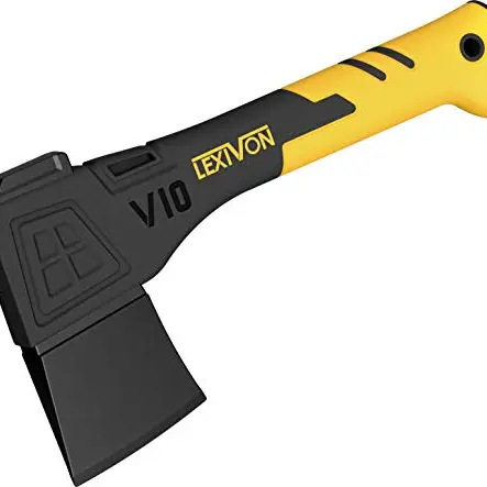LEXIVON 25 cm Outdoor Axt für Garten & Brennholz - Ergonomischer Griff, leicht & mit Schutzhülle