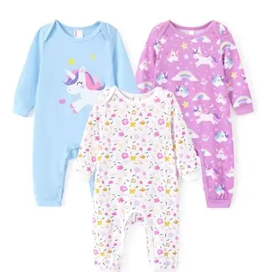 PATPAT Baby 3-teiliges Set - Strampler für Jungen/Mädchen, Schlafanzug ohne Füße, Geschenkidee für Neugeborene