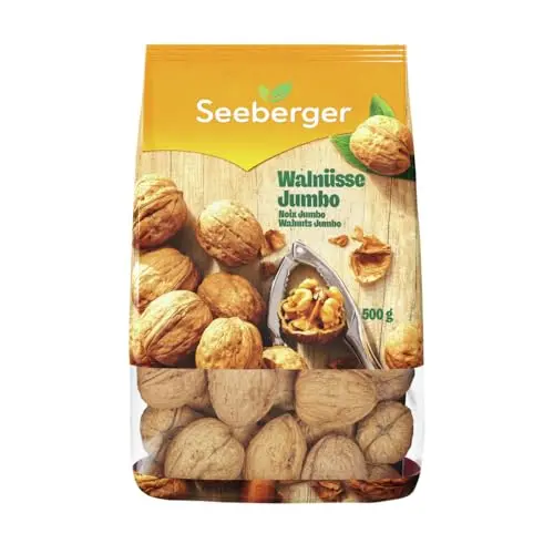 Seeberger Jumbo Walnüsse mit Schale, 10 x 500 g – Roh, vegan, ideal für zwischendurch