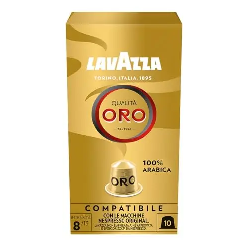 Lavazza Qualità Oro, Arabica-Kaffeekapseln, fruchtig-floral, 10 Nespresso-kompatible Kapseln