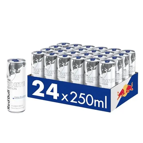 Red Bull Energy Drink White Edition - 24 Dosen - Kokos-Blaubeer-Geschmack (24 x 250 ml)