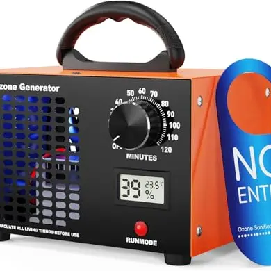 Ozongenerator 120000mg/h - 2-in-1 Ozon Luftreiniger mit Timer für Auto, Wohnung, Hotels und Haustiergerüche