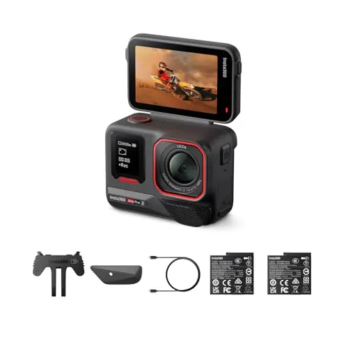 Insta360 Ace Pro 2 Dual-Akku-Bundle – 8K wasserdichte Action-Kamera mit Flip-Bildschirm