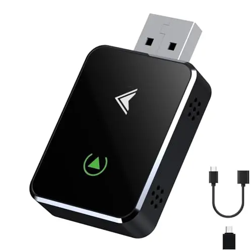 CarPlay Wireless Adapter - Kabellos für iPhone, Plug and Play, kompatibel mit iOS 12+ und CarPlay (Schwarz)