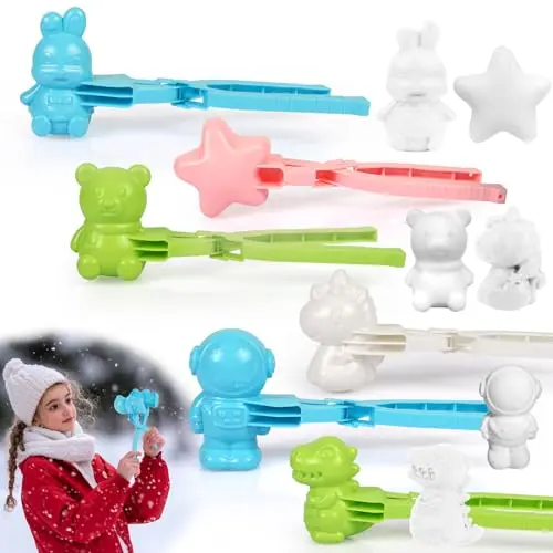 MOOKLIN ROAM Schneeball Former 6PCS - Schneeball Maker für Spaß im Winter, Zufällige Farbe