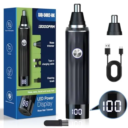 Brigin Nasenhaartrimmer, Wiederaufladbar, 2 in 1 Multifunktional, Schmerzfrei und Wasserdicht
