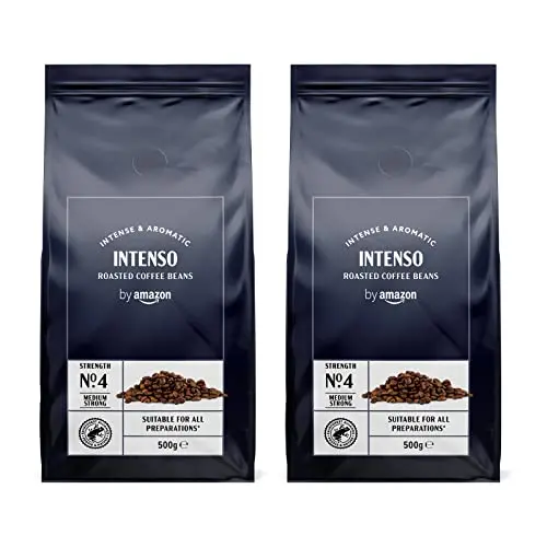 Intenso Röstkaffee Ganze Bohnen, 1kg (2x500g), Rainforest Alliance