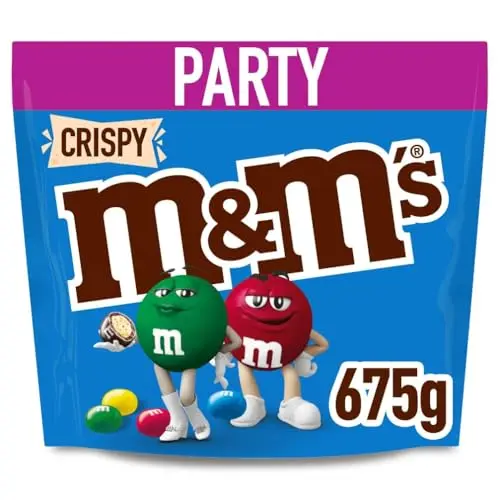 M&M’s Crispy, Schokolinsen in Großpackung, 675g - Ideal für Partys oder als Geschenk zu Weihnachten