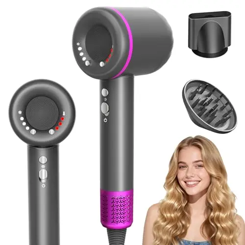 Haartrockner 2026, Schnelltrocknung, Ionen, Geräuscharm, Thermocontrol, Reisefön mit Magnetischer Diffusor-Düse