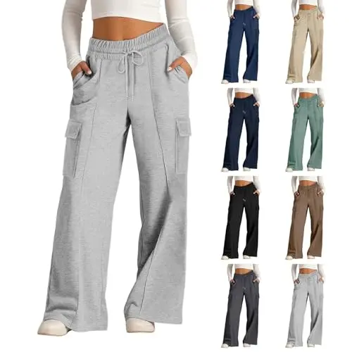YKPAVV Jogginghose Mädchen Baggy Sporthose mit Taschen