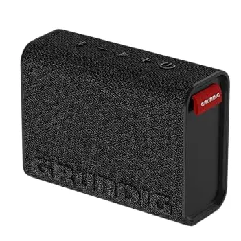 GRUNDIG Solo 2 Bluetooth Lautsprecher, spritzwassergeschützt, bis 30m Reichweite, bis 18 Std. Akkulaufzeit, Schwarz