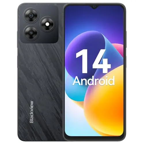 Blackview 2025 Handy, 6GB+64GB, 5000mAh Akku, 13MP Kamera, 6,56" HD+ Display, 4G Dual SIM, Simlockfrei