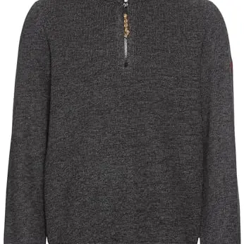 camel active Herren Stricktroyer Dunkelgrau