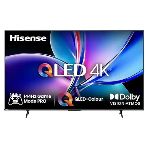 Hisense 55E7Q PRO 55 Zoll 4K UHD QLED Smart TV mit 144Hz Mode, Dolby Vision, Dolby Atmos und Sprachsteuerung