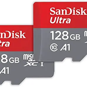 SanDisk Ultra microSDXC 128 GB + SD-Adapter 2er-Pack - Für Smartphones und Tablets