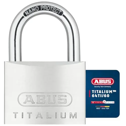 ABUS Titalium 64TI/60 Vorhängeschloss – Sicherheitslevel 6, leicht und robust