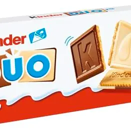 Kinder DUO Kekse mit Schokoladentäfelchen – Leckerer Snack für Karneval & Fasching – 150g Packung