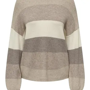 ONLATIA Gestreifter Pullover mit langen Ärmeln