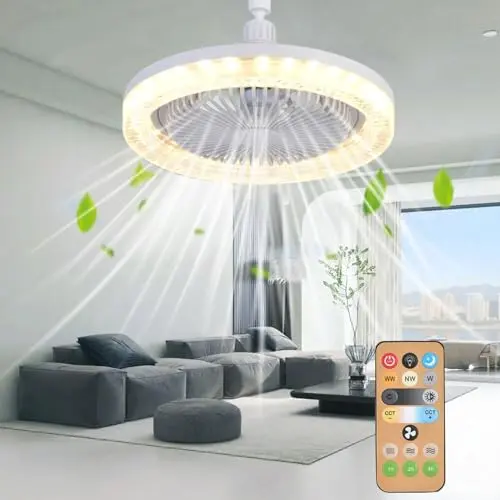 Deckenventilator mit Licht, 30W, ideal für Schlafzimmer und kleine Räume