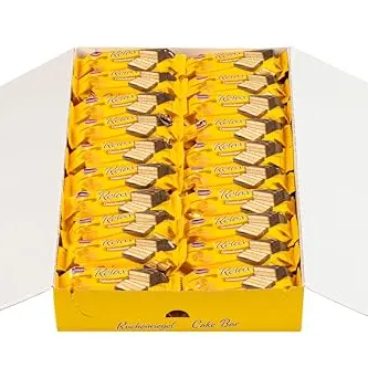 KuchenMeister Relax Caramel Kuchen Riegel 40x32g – Mit luftiger Biskuit- und Karamellfüllung