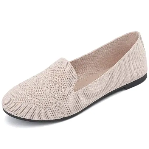 Beige Ballerinas Damen flache Schuhe für Braut & Tanz, Größe 39 EU