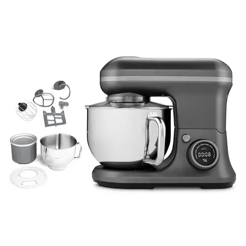 MEDION Küchenmaschine Titan 5L - 1.200 Watt, für Eis, Mischen, Kneten und Rühren