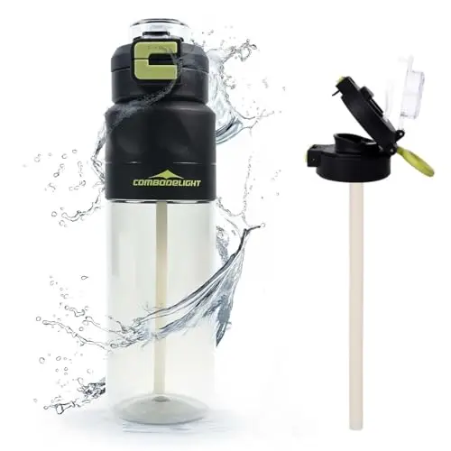 Combo Delight Trinkflasche 1050ml - Auslaufsicher, BPA-frei, Spülmaschinenfest, Einhandöffnung - Sportflasche für Gym und Outdoor