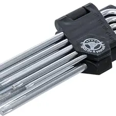 BGS DIY 816 Winkelschlüssel-Satz, T-Profil, T10–T50, 9-tlg.