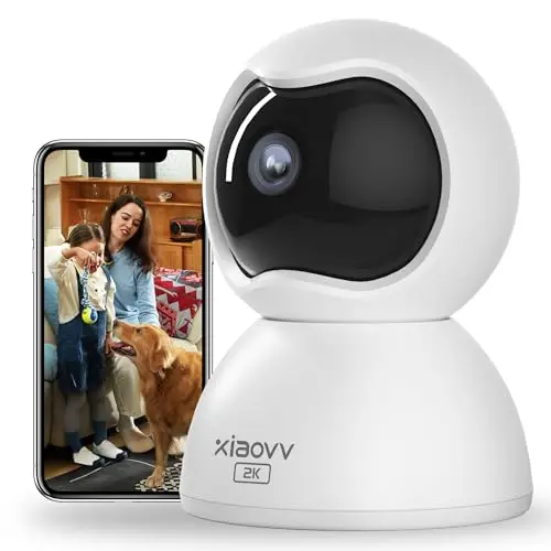 XIAOVV 3MP PTZ Innenkamera mit HD-Nachtsicht und Zwei-Wege-Audio, Fernzugriff, Bewegungserkennung und App-Benachrichtigungen