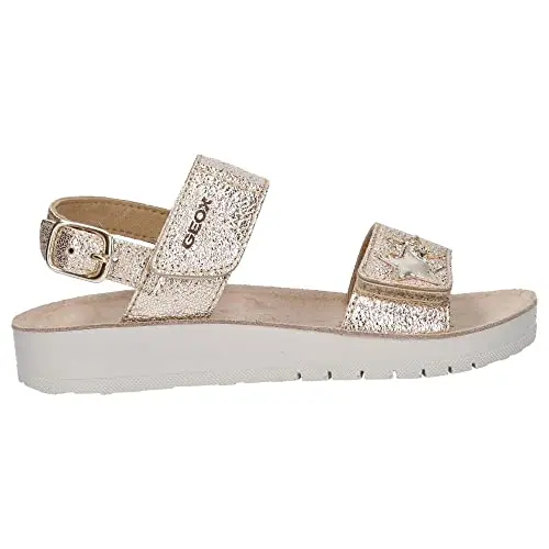 Geox Mädchen J Costarei Gi Sandalen, Gold, 35 EU
