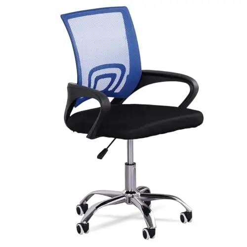 MUWO Director Bürodrehstuhl - Ergonomisch, höhenverstellbar, Mesh-Gewebe, stabil, optimaler Sitzkomfort (Navy)