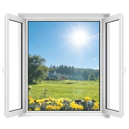 Apalus Fliegengitter Fenster – Mückennetz, Insektenschutz, 100 x 100 cm, Weiß