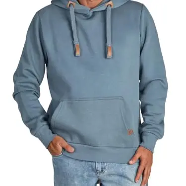DENIMFY Herren Hoodie Regular Fit in Turbid Blue, Größe S