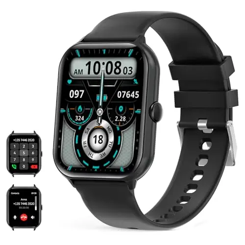 UHOOFIT Smartwatch für Herren und Damen, 1.95 Zoll Fitness Uhr mit Herzfrequenz-Monitor, 100+ Sportmodi, IP67 wasserdicht