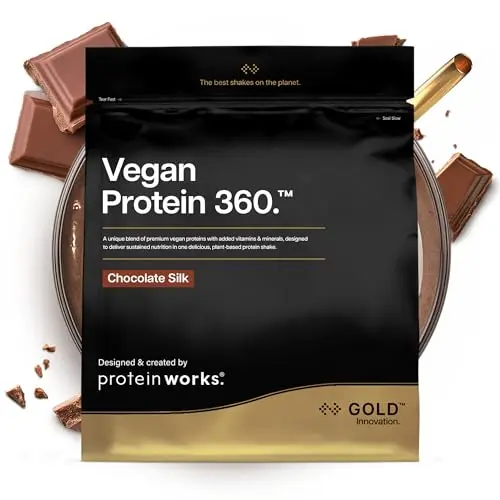 Protein Works Vegan Protein 360 – Chocolate Silk, 16 Portionen, 500g, pflanzlich, fettarm & kalorienarm