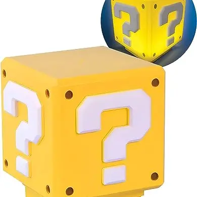 ZTZK Mario Lampe - Upgrade Mario WüRfel Nachtlicht mit Spiel-Soundeffekten, perfekt als Geschenk für Kinder und Fans