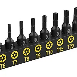 LEXIVON 13-teiliges Torx Bit Set T4-T40, Tamper Resistant, kompatibel mit Bosch, Makita, Milwaukee und mehr