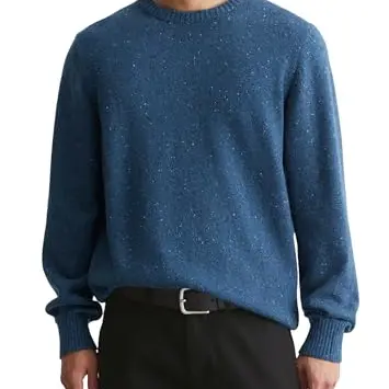Marc O'Polo Herren Pullover Rundhalsausschnitt, Blau (Navy Gray), 3XL