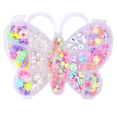 300 Stück DIY Armband Set mit Perlen für Kinder und Erwachsene - Ideal für Schmuckherstellung zu Weihnachten und Geburtstag