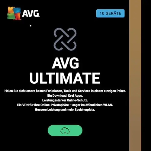 AVG Ultimate 2026 - 10 Geräte, 1 Jahr, Aktivierungscode per E-Mail