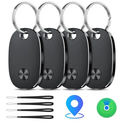 Smart Air Tracker Tag 4er Pack - Bluetooth Schlüsselfinder für Gepäck und Taschen, kompatibel mit Apple Wo ist? APP