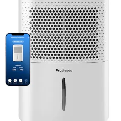 Pro Breeze® Eco Kompakt Luftentfeuchter 12L/Tag – Günstige Betriebskosten, Feuchtigkeitssensor & Wäschefunktion