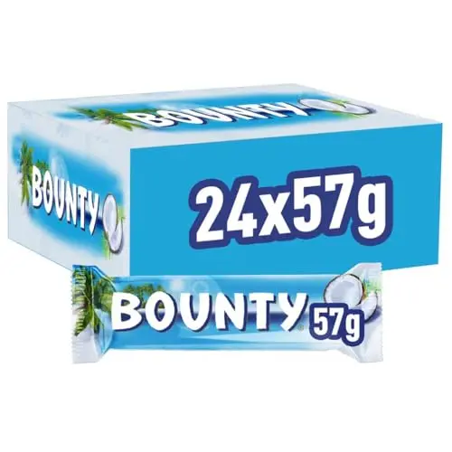 Bounty Schokoriegel mit Kokos- und Schokoladengeschmack, 24 Riegel