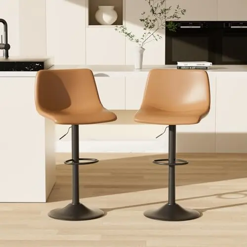 Hawthyhome Drehbare Barhocker 2er-Set, Moderne Barhocker für Kücheninsel, Kneipe und Wohnzimmer
