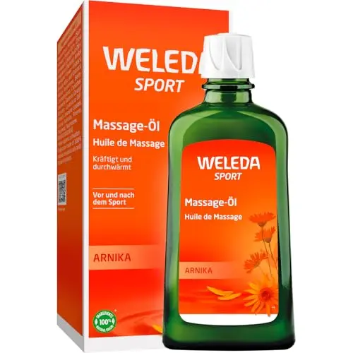 WELEDA Bio Arnika Sport Massageöl 200ml - Vegan, Naturkosmetik gegen Muskelkater und Verspannungen mit Rosmarin-Lavendel-Duft